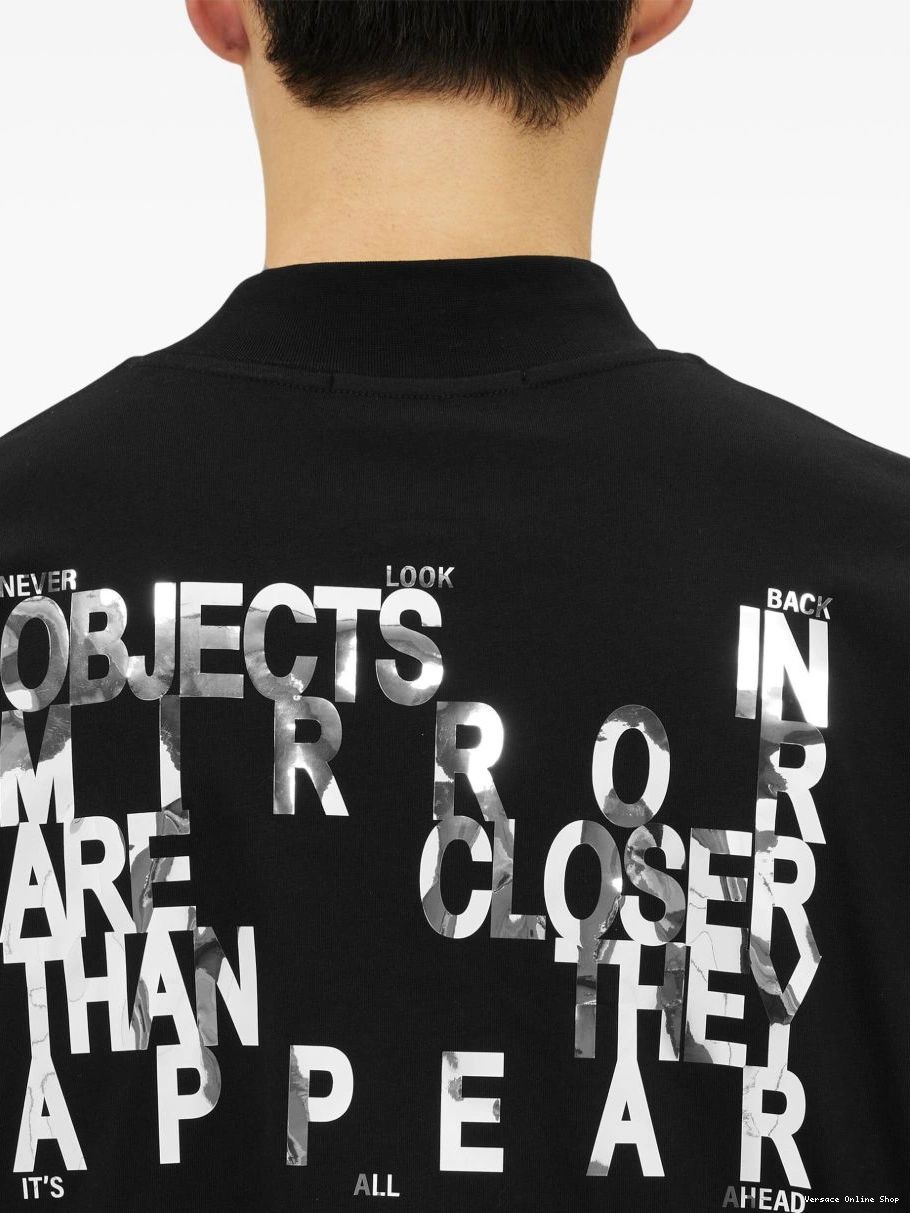 Cheap Versace long-sleeve Women slogan-print T-shirt 0407